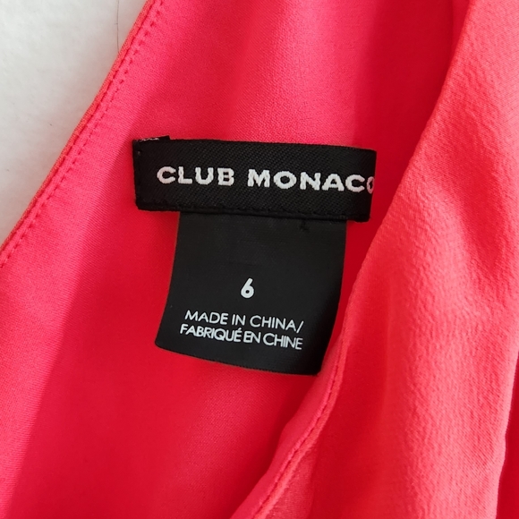 Club Monaco one shoulder silk lined dress, Size 6 - Picture 2 of 6